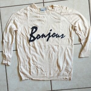 Asos Cream 'Bonjour' Sweater